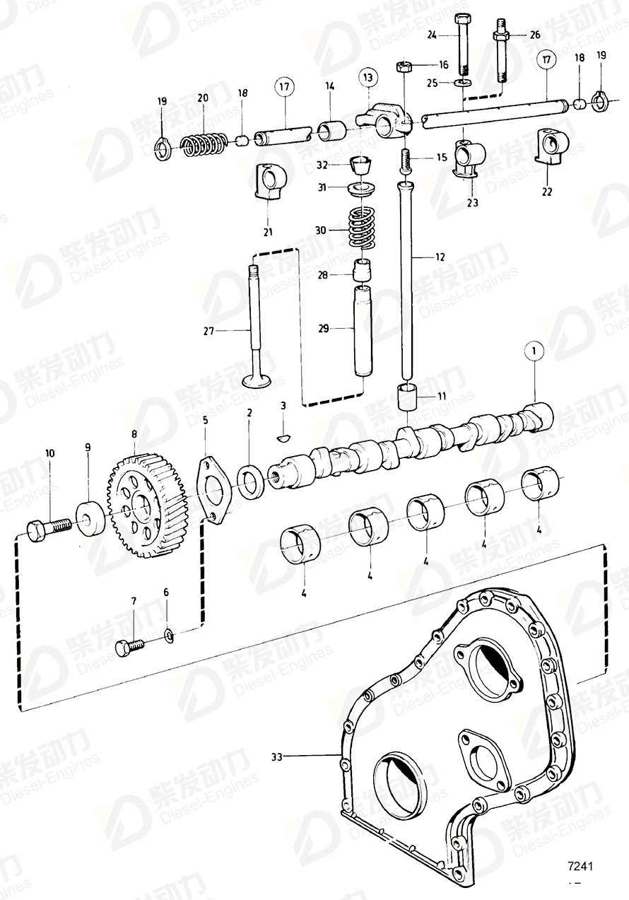VOLVO Exhaust valve 1542389 Drawing